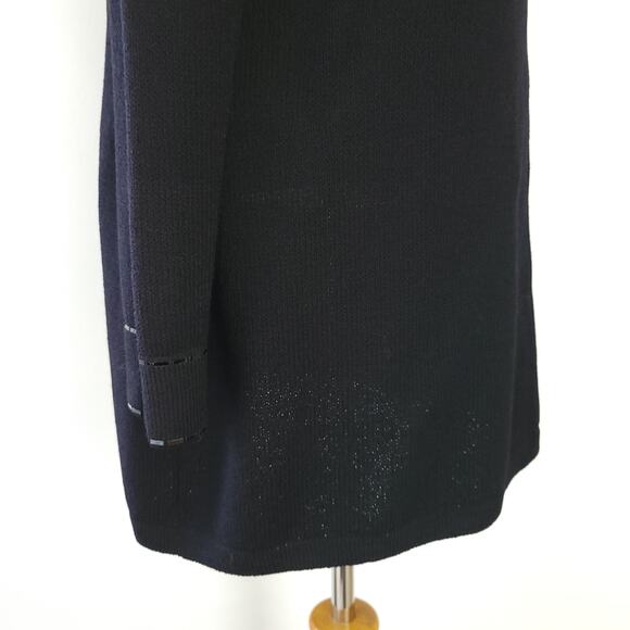 Vintage St. John Santana Knit Twinset Pailette Black Tank Cardigan Multi Sizes - Picture 7 of 16